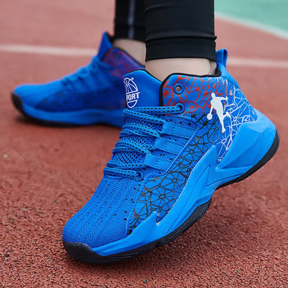 Boys Basketball Shoes Classic Kids Sneakers Fashion Tennis Kid Sport Shoes Outdoor Non-Slip Trainer Children School Basketball