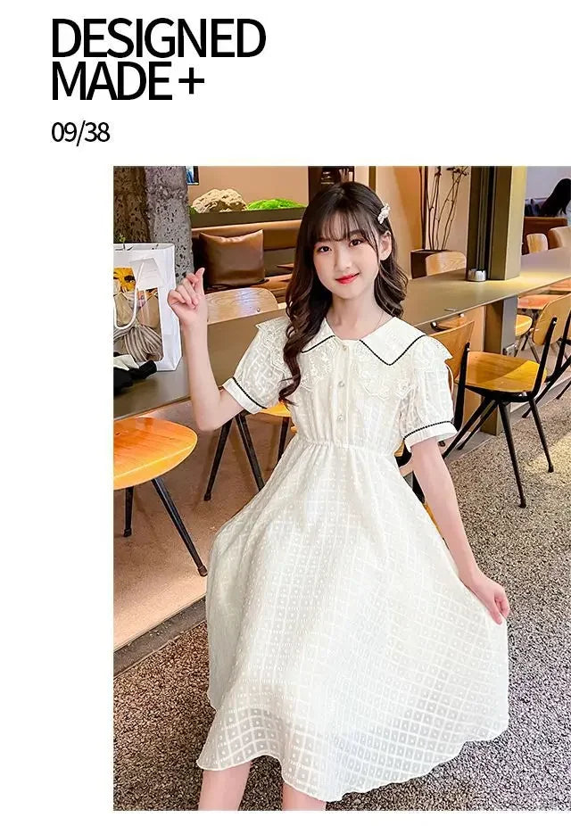 Girls' Dress 2025 Summer New Style Little Girl Princess Dress Stylish Children's Summer Dress