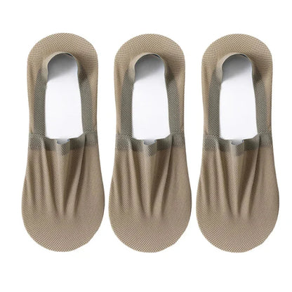 3-Pack Invisible Boat Socks – Breathable Low-Cut Socks