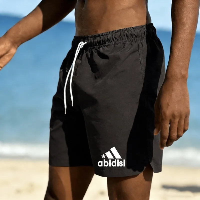 Men's summer beach swimming shorts are fashionable, breathable, fast drying, and comfortable shorts