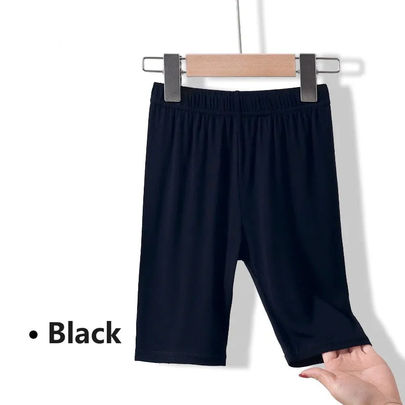 Girls Pants Calf Length Pant Elastic Kids Leggings Children Skinny Pant Trousers Solid Color 2-12Y Cropped Bottoms Leggings
