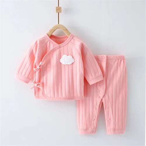 0-6M Baby Newborn Sets For Girls Boys Spring Infant Baby Boy Girl Set Casual Clothes For Girl Long Sleeve T Shirt Pants Suits