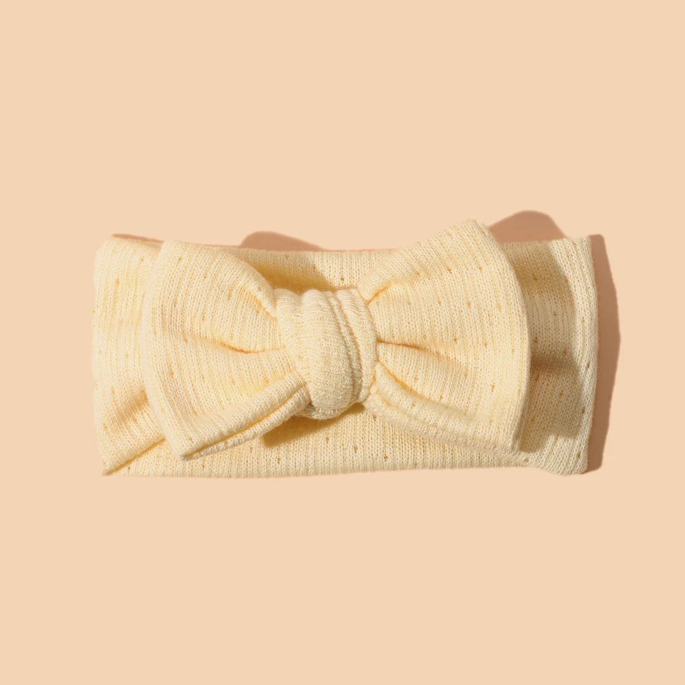 Baby Girl Hair Accessorie Solid Elastic Bow Hair Bands for Girls Soft Comfortable Baby Headband Cute Infant Photography Props