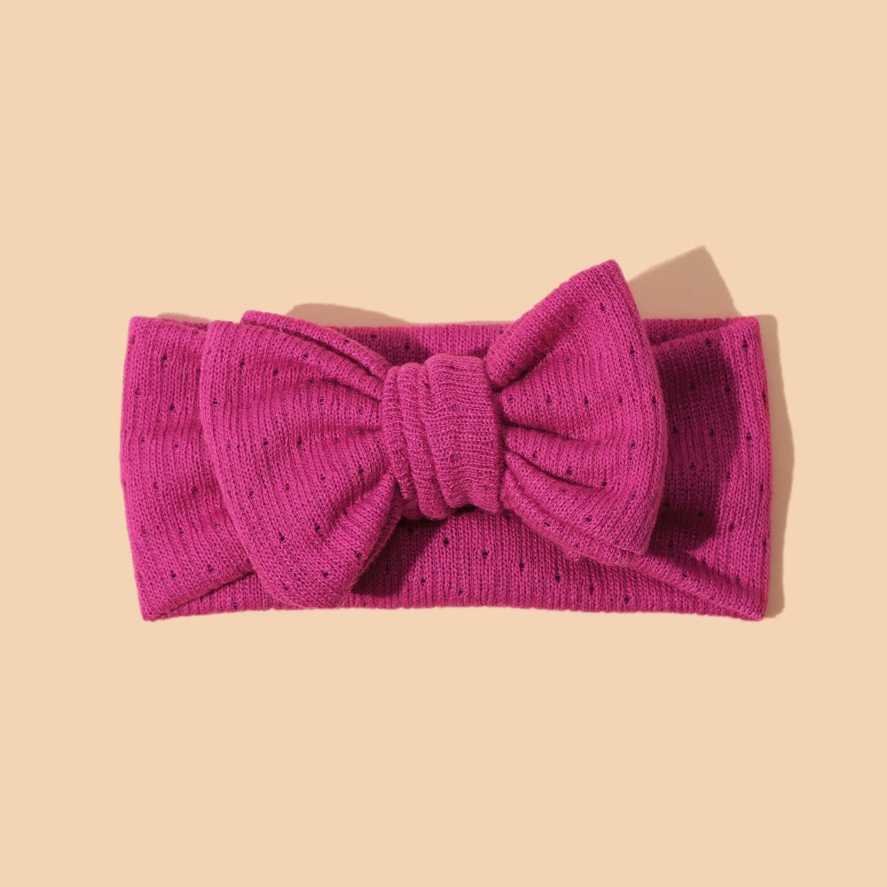 Baby Girl Hair Accessorie Solid Elastic Bow Hair Bands for Girls Soft Comfortable Baby Headband Cute Infant Photography Props
