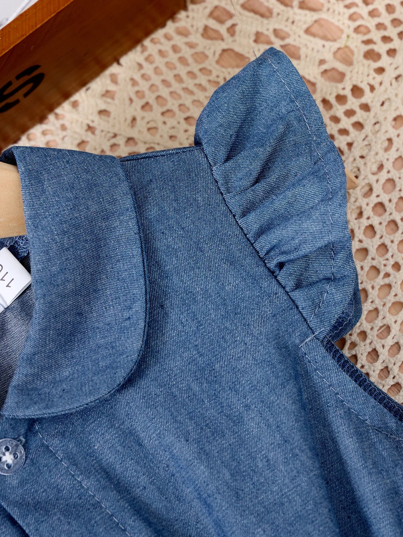 Girls Casual Dresses Denim Print Button Bow Ruffled sleeves Floral Tulle Cute Princess Formal Dresses Children Casual Dresses