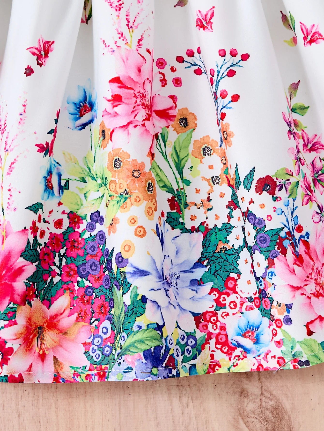 Girls Casual Dresses Denim Print Button Bow Ruffled sleeves Floral Tulle Cute Princess Formal Dresses Children Casual Dresses
