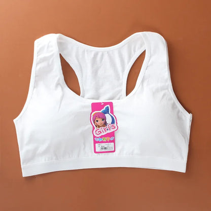 Teen Girls Underwear Teenage Adolescente Cotton Bra Summer Thin Puberty Tank Tops Cheap Stuff Dropshipping KF015