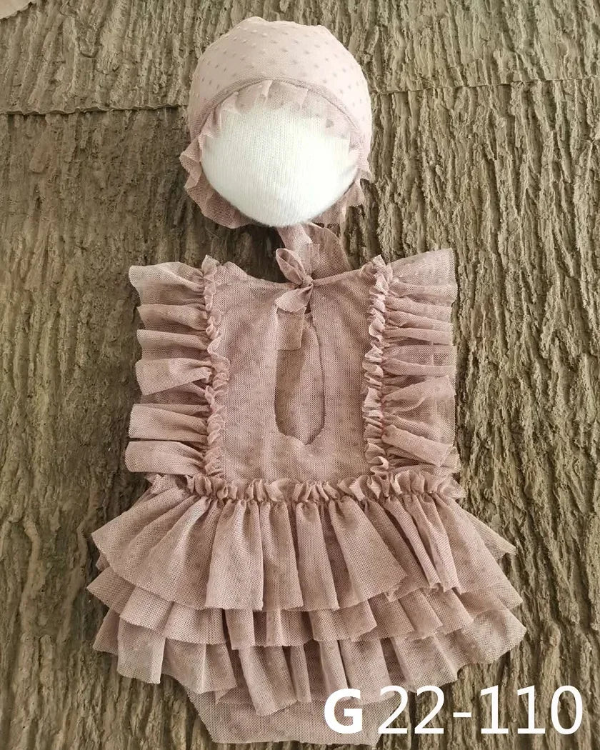 Newborn Photography Props Baby Girl Hat Shoes Lace Romper Bodysuits Outfits Photo Clothing Fotografia Boy Costume Accessories