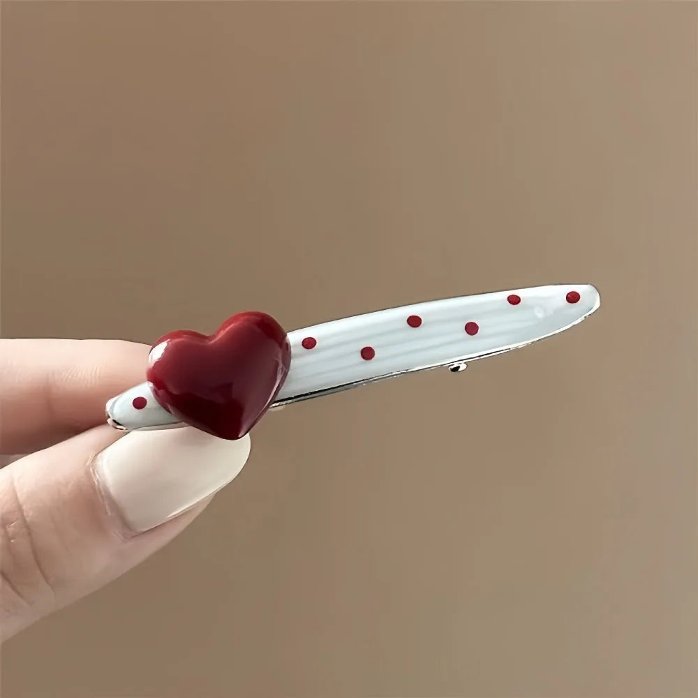 Fashion Hair Accessories for Women Girls Sweet Versatile Heart Bangs Hair Clip Fashion Side Clip Cute Hair Accessories Gifts