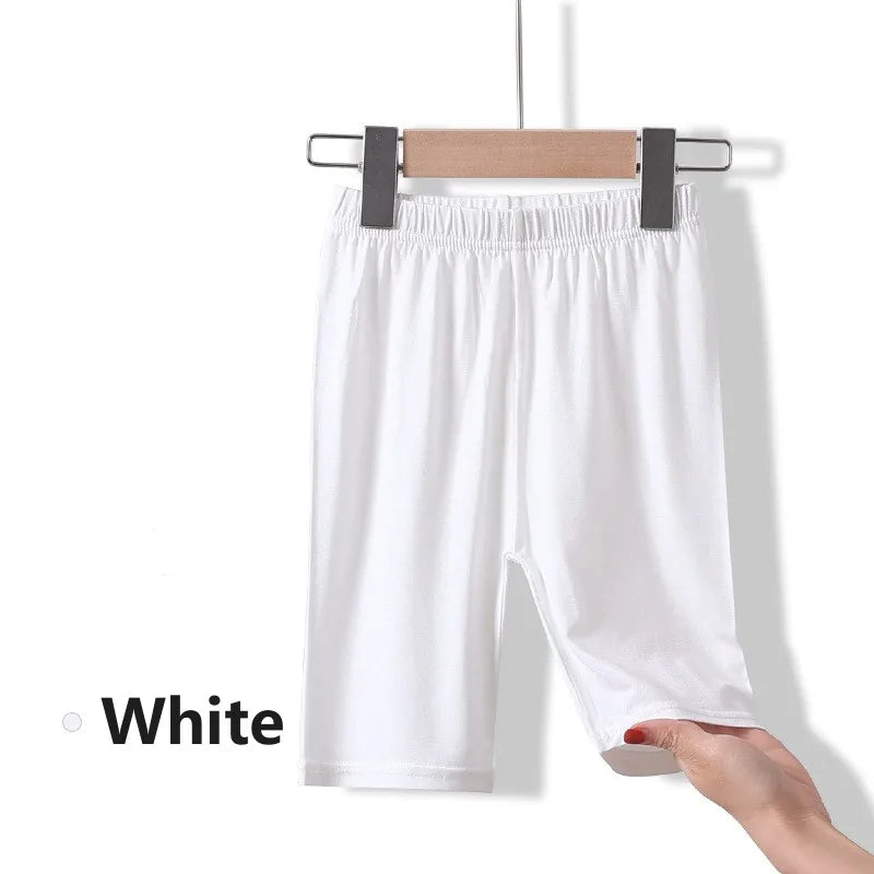 Girls Pants Calf Length Pant Elastic Kids Leggings Children Skinny Pant Trousers Solid Color 2-12Y Cropped Bottoms Leggings