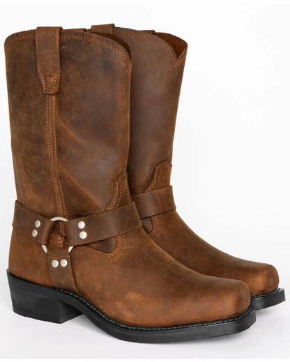 Men's Boots Handmade Men's Embroidery Thick Heel Mid-tube Boots European American Style Western Cowboy Boots Plus Size 39-48