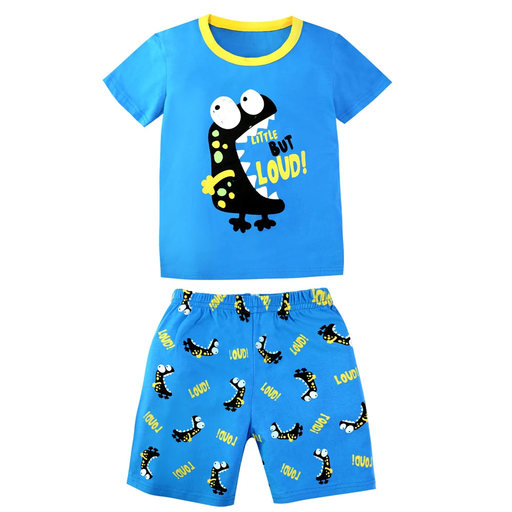 Girls Cool Panda Home Clothes Kids Cartoon Priting Pajamas Children Monster Dinosaur Sleepwear Unicorn Pijama For 2-12 Years