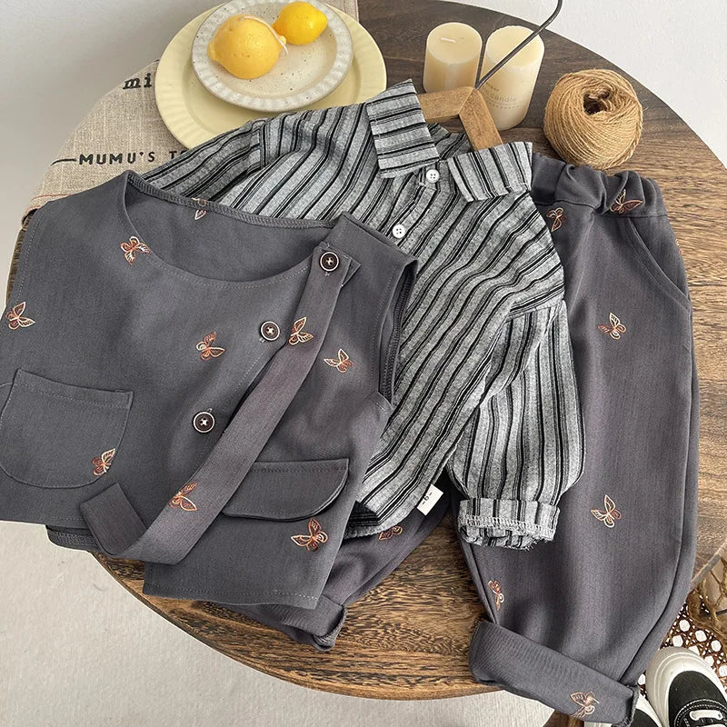 Boys Clothes Sets Spring Autumn 2026 Children Fashion Vest Shirts Pants 3pcs Party Suit For Baby Boy Outfits Kids Birthday Set 5