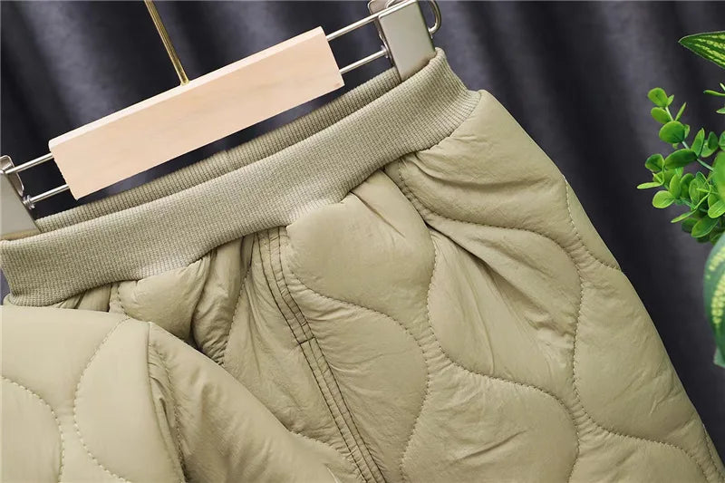 Baby Boys Clothes Full Sleeve Solid Parkas Pants 2pcs/set Toddler Costume Infant Jacket Kids Sportswear Girl Solid Casual Warm