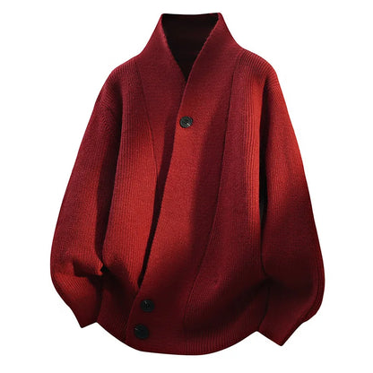 New Fashion Design Men V-neck Cardigans Sweaters Men Spring Autumn Outwear Loose Sweatercoat Csual Knitted Sweaters Size 4XL