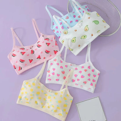 Girls' Development Period Underwear, Children's Student Tube Top, Girls' Camisole Vest, Pure Cotton Underwear, Thin for Puberty