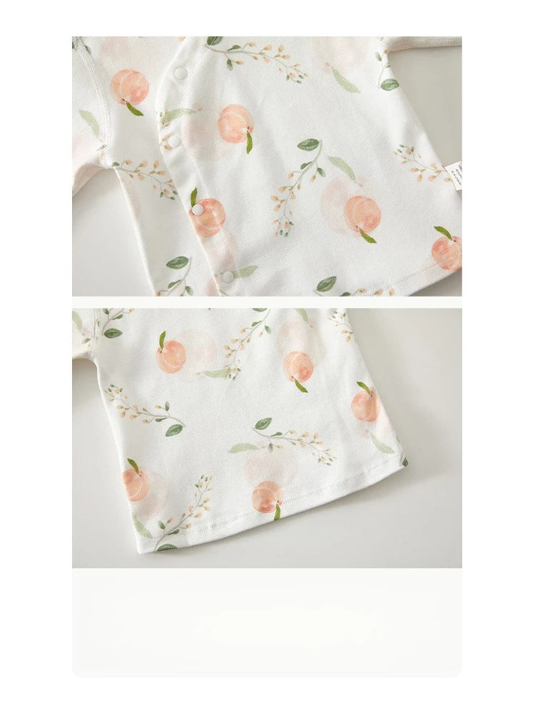 Baby Underwear Set Autumn and Winter Newborn Clothes Pure Cotton Bottom Split High Waist Men's and Women's Baby Clothes 2pce Set