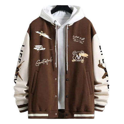 Men's Jackets Coat Spring Autumn Casual Long Sleeve Golf Wear Men Baseball Jacket Fashion Printed O-neck Windbreaker Men's Coats