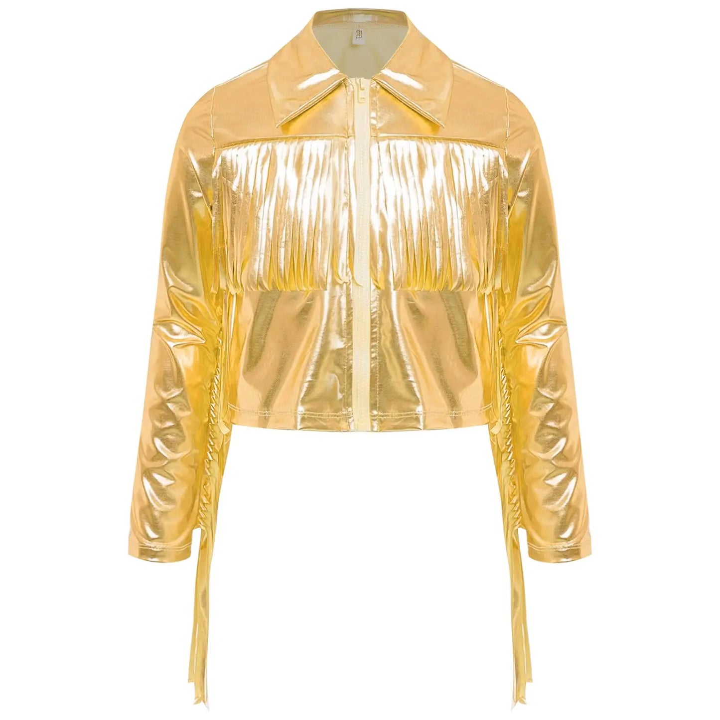Kids Girls Long Sleeve Casual Sports Bomber Jackets Jazz Hip-hop Street Dance Costume Boys Shiny Metallic Baseball Outwear Coats