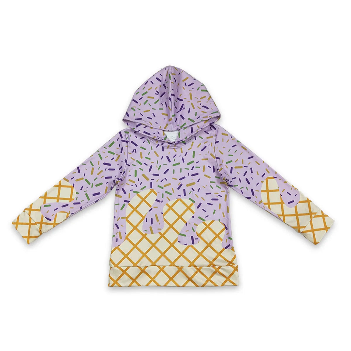 Baby Boy Clothes Kids Hoodies Sweatshirts Lavender Drip Sprinkles Long Sleeve Zipper Pocket Pullover Hoodie Tops Boys Clothing