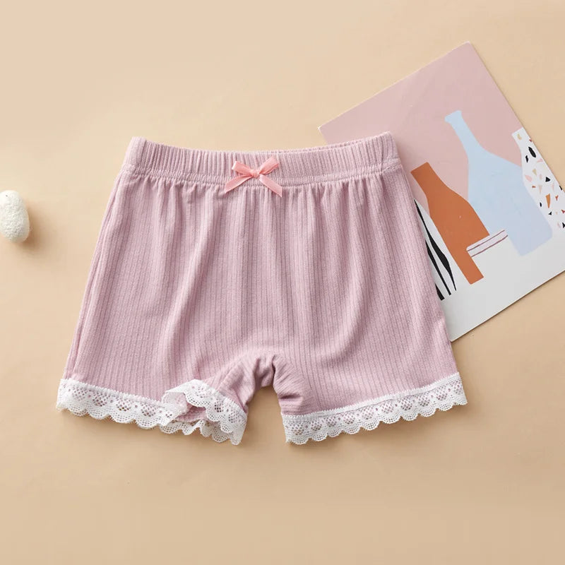New Kids Girls Shorts Children's Safety Pants Summer Soft Cotton Thin Short Pants Solid Color Underpants Kids Underwear Leggings