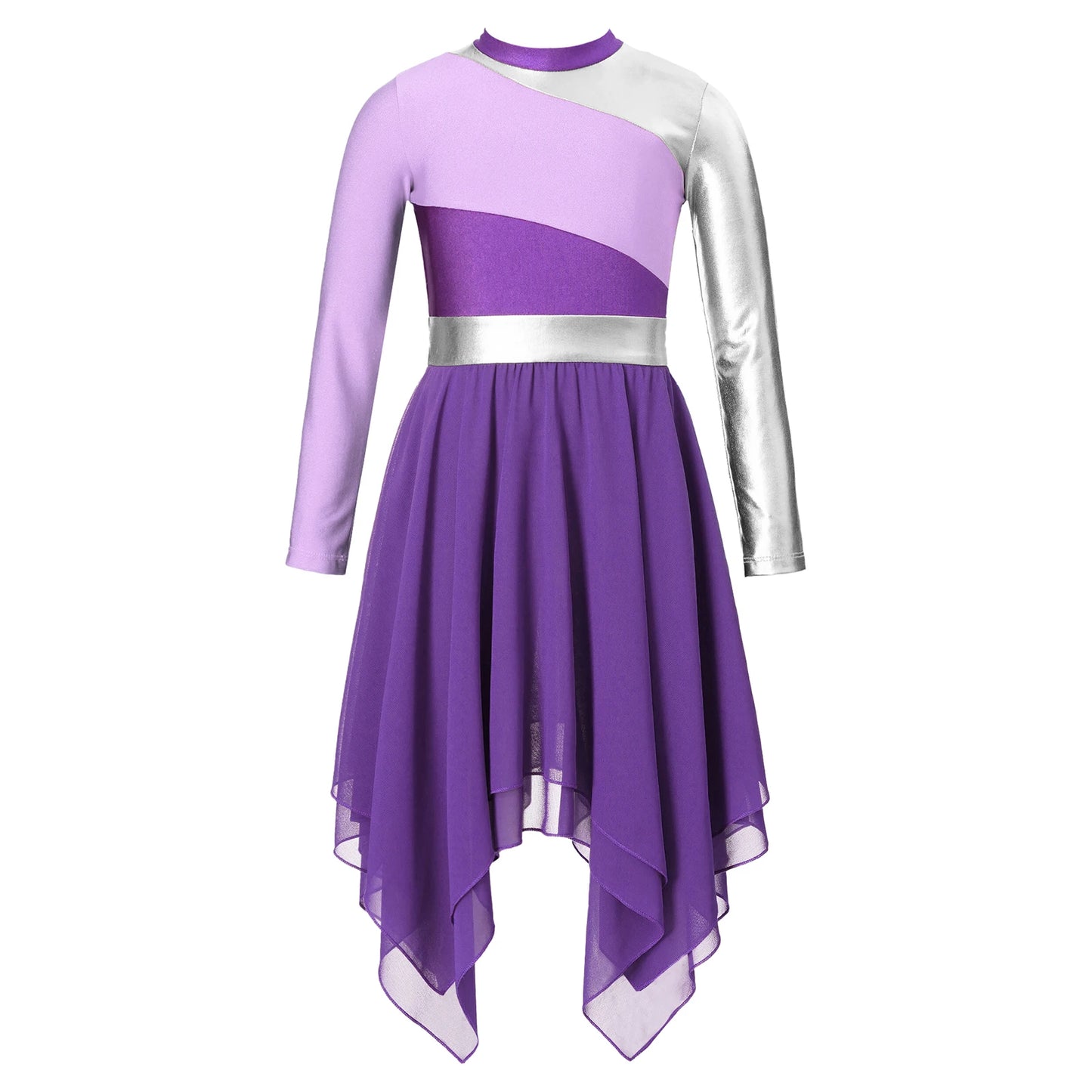 Girls Lyrical Dance Dress Kid Celebration of Spirit Church Dress Children Dancewear Stage Performance Wordhip Liturgical Costume