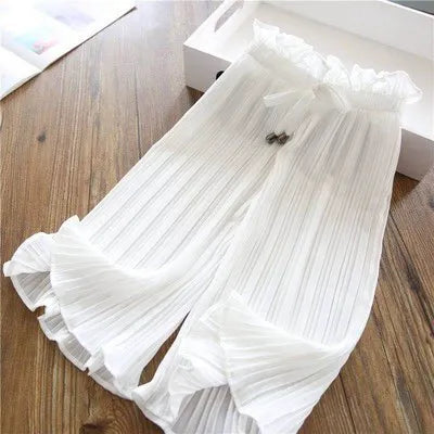 Girls' wide-leg pants new children's clothing girls' nine-point mosquito-proof pants little girls' pants summer casual pants
