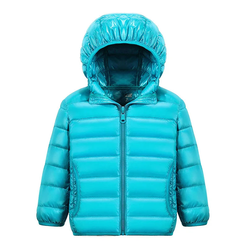 Girls Down Jacket Fashion Children Winter Coat Kids Ultra Light Winter Jackets for Girls Portable Hooded Down Coats for Teenage