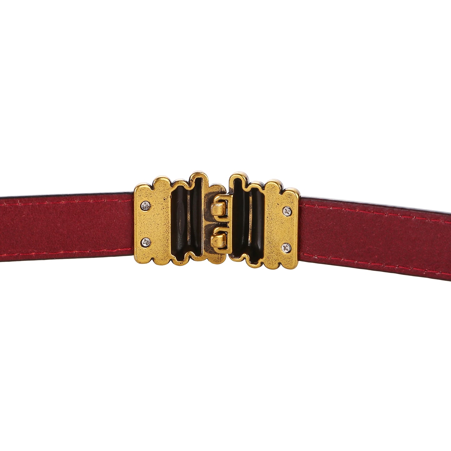 Fashion Genuine Leather Slim Waist Gold Buckle Adjustable Women Belts Wild Skinny Dress Jeans Decorative Straps Waistbands