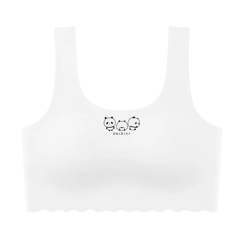Teenage Girls' ice Silk Seamless Bra  Comfortable Underwear For Junior And High School Girls Undergarment For Girls In Puberty