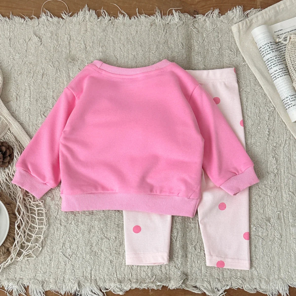 Baby Clothing Sets Autumn Cotton Casual 2 PCS Baby Girl Clothes Three Dimensional Large Bow Top+Pants 1-3 Y