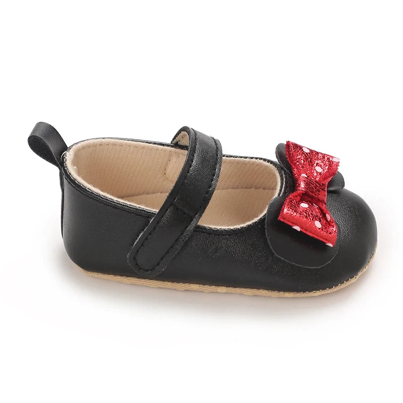 Baby Girl Cute Bow Shoes Spring Autumn Toddlers Prewalkers White Cotton Baptism Shoes Infant Soft Bottom First Walkers 0-18M