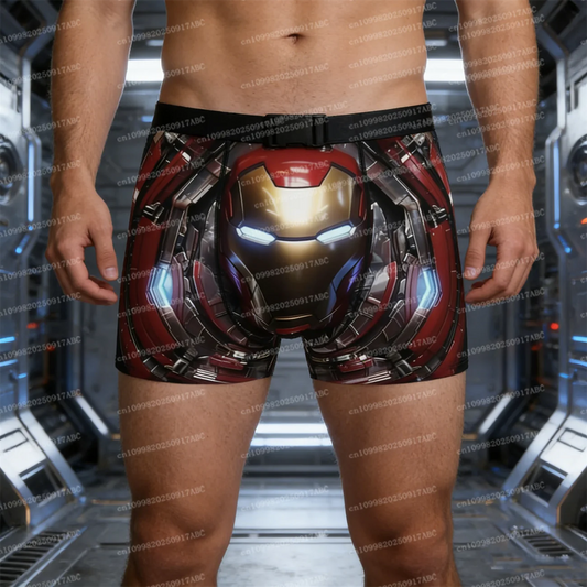 Men Underpants Funny Iron Man Marvel Film Boxers Shorts Panties Women Underpants Breathable Briefs Underwear Shorts Boxer Briefs