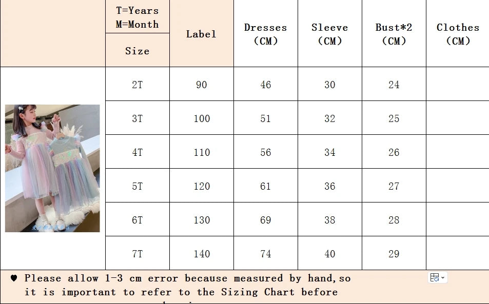 Girls Casual Dresses New Mesh Dresses for Girls Autumn Winter Wedding & Casual Kids Clothes for 2-7 Years