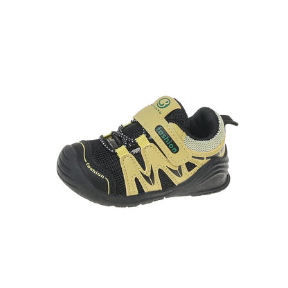 Boys Walking Shoes Toes Capped Mesh Breathable Kids Casual Shoes Soft Bottom 2025 Autumn New Baby Flat Shoes Non-slip Trendy