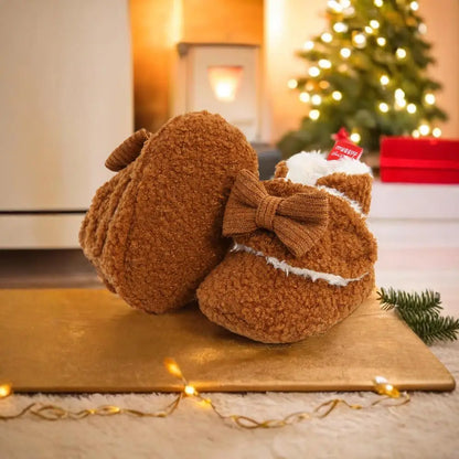 Baby Booties for Boys Girls with Soft Lining Non Slip Gripper Newborn Infant Slipper Socks Toddler First Walker Crib Shoes 0-18