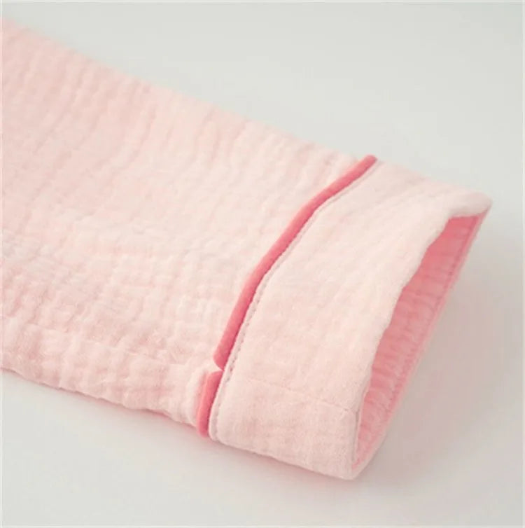 Kids Girls' Lightweight Style Pajamas Solid Color Long Sleeve Pant Set Air Conditioning Wear Indoor Outdoor Toddler Sleepwear