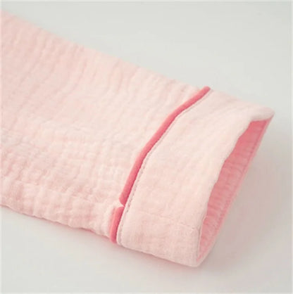 Kids Girls' Lightweight Style Pajamas Solid Color Long Sleeve Pant Set Air Conditioning Wear Indoor Outdoor Toddler Sleepwear