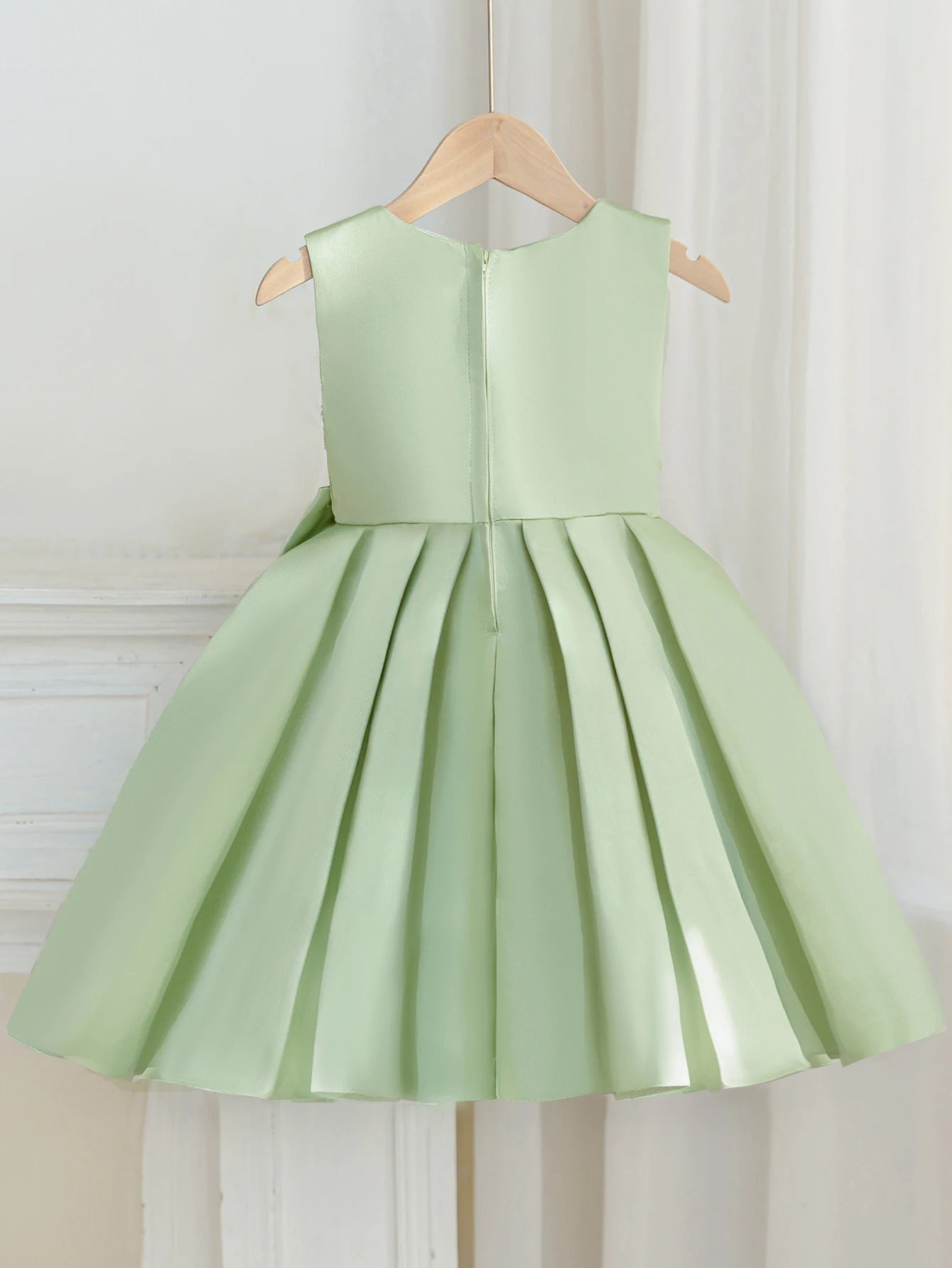 Girls Party Dresses Sleeveless Green Princess-style Dress Suitable for Wedding Flower Girl Birthday Party Evening Wear