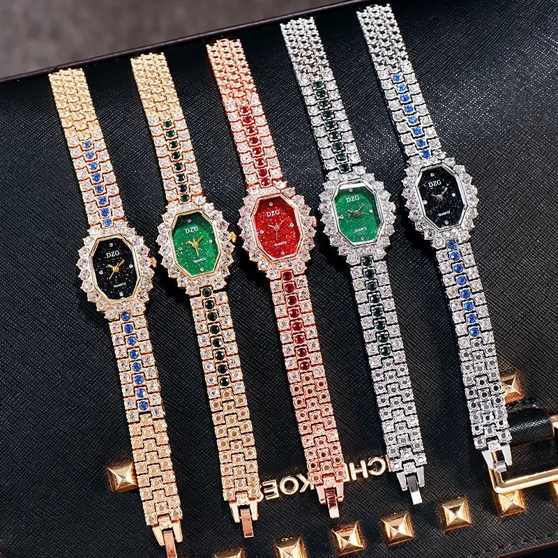 Women's Watches New Famous Luxury Brands Women Watch Fashion Rhinestone Stainless Steel Quartz Ladies Wristwatches Reloj Mujer