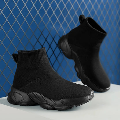 Kids Shoes Girls Sneakers Fashion Knit Luxury Designer High Top Shoes Comfortable Casual Running Sports Tennis Shoes for Girls