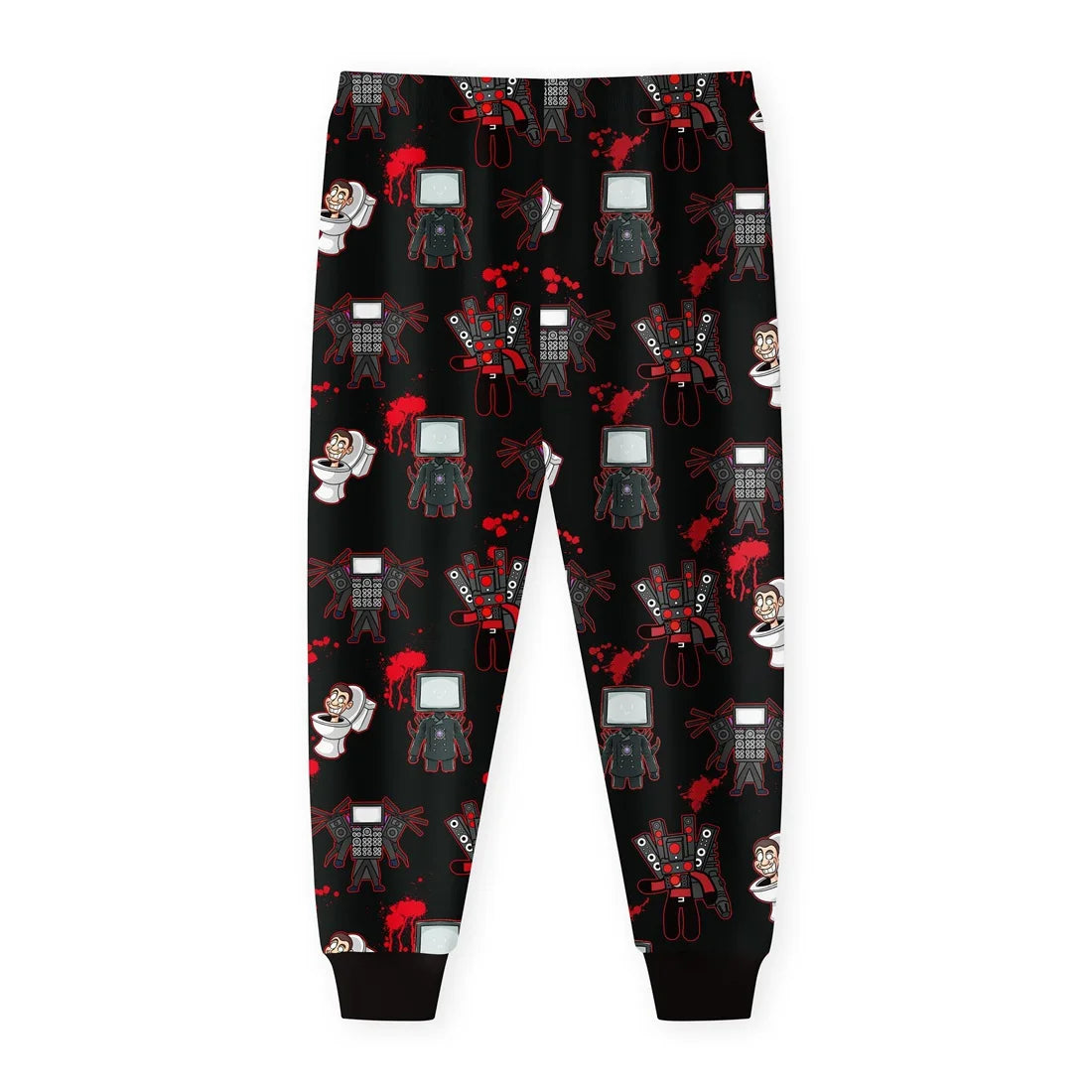 New Hot European and American Children's Pajamas Skibidi Toilet Peripheral Halloween Long-sleeved Home Clothes Set The Best Gift
