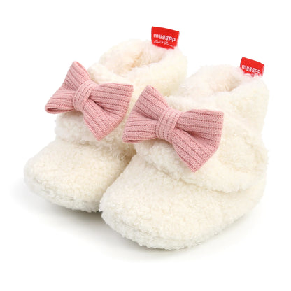 Baby Booties for Boys Girls with Soft Lining Non Slip Gripper Newborn Infant Slipper Socks Toddler First Walker Crib Shoes 0-18