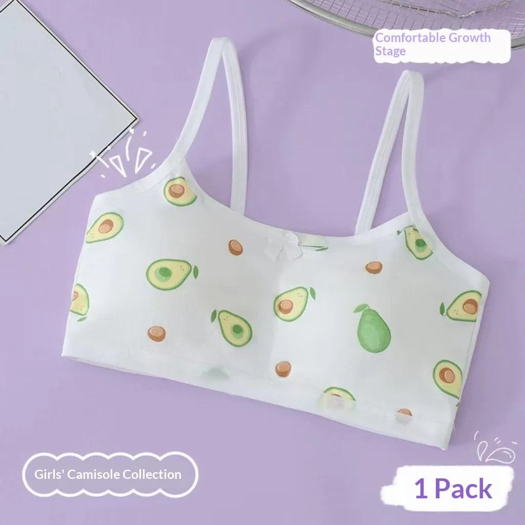 Girls' Development Period Underwear, Children's Student Tube Top, Girls' Camisole Vest, Pure Cotton Underwear, Thin for Puberty