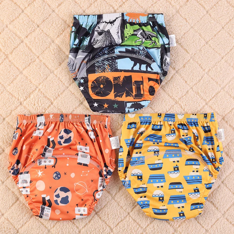 10 Pcs Reusable Baby Training Pants Washable Kids Cloth Diaper Nappies Changing Underwear Infant Toddler Potty Training Panties