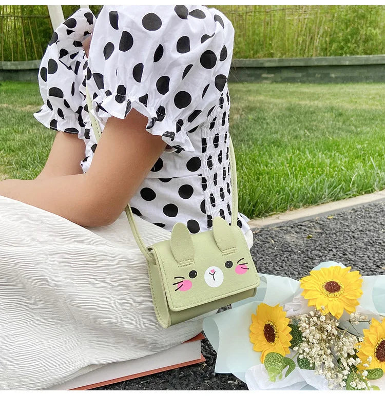 Children's Accessories Small Shoulder Bag Cute Rabbit BabyGirls Small Crossbody Bags Cartoon Kids Boys Mini Coin Purse Handbags