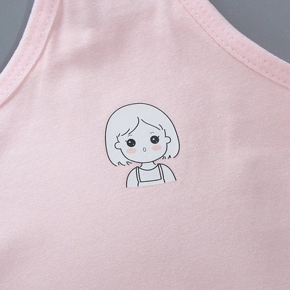 Girls Vest Long Cotton Children Tube Top Puberty Girls Bra Summer Wear Student Suspender Underwear Girl Underwear
