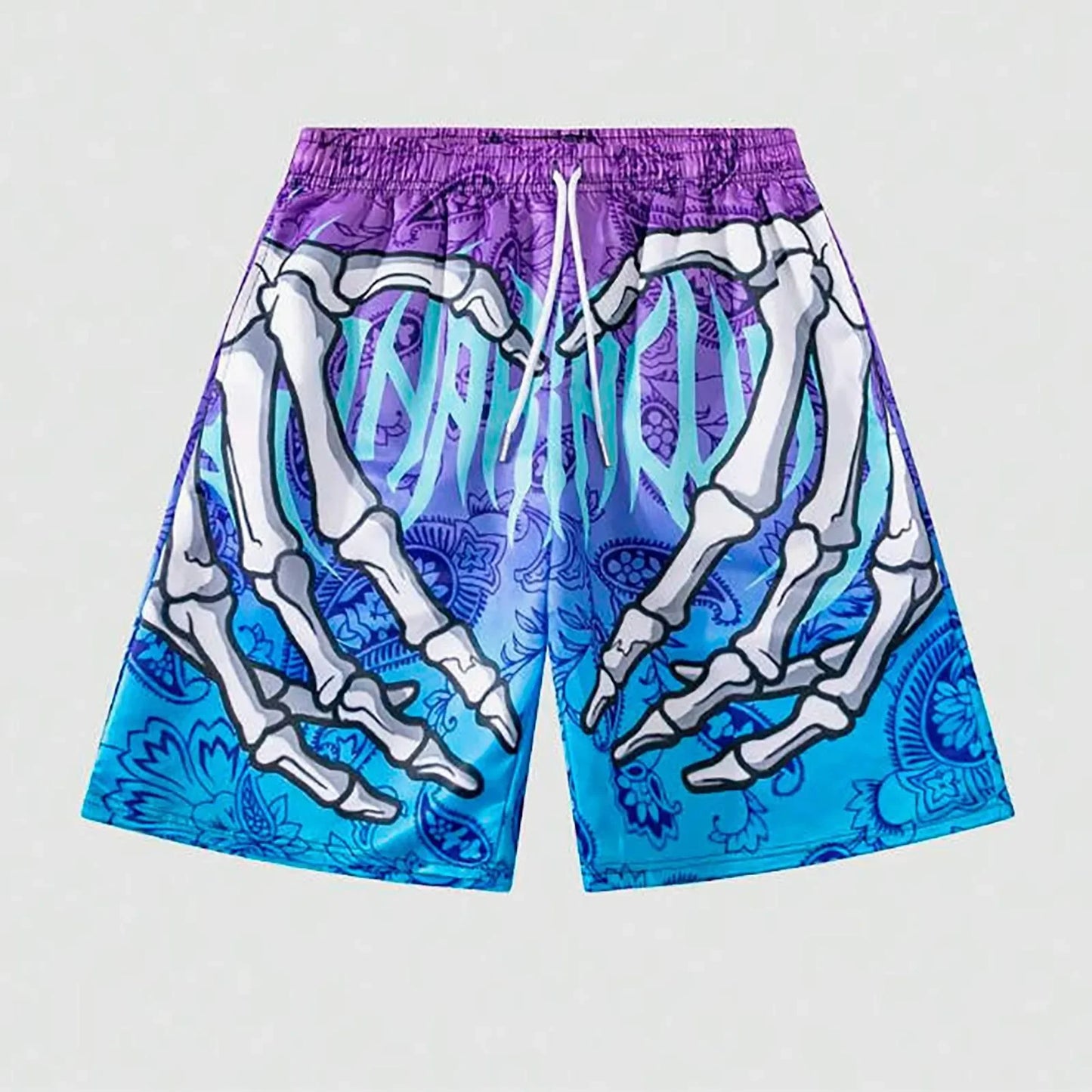 Men’S Hiking Pants Men Swim Trunks Board Shorts Summer Beach Shorts With Hand Print For Men Summer Wearing Ropa Hombre