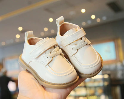 Baby Shoe 2023 Spring New British Style Leather Shoe for Boy Girl Soft Bottom Anti-slip Comfortable Shoe First Walkers Kids Shoe
