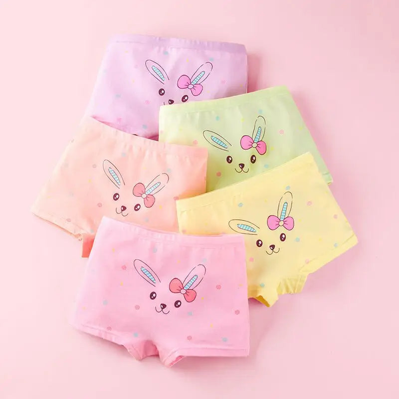 Girls Briefs Fine Cotton Underwear Cute Prints Panties Kids Breathable Soft Healthy Underpants Girls Boxer 4pcs/Lot Size 3-10T